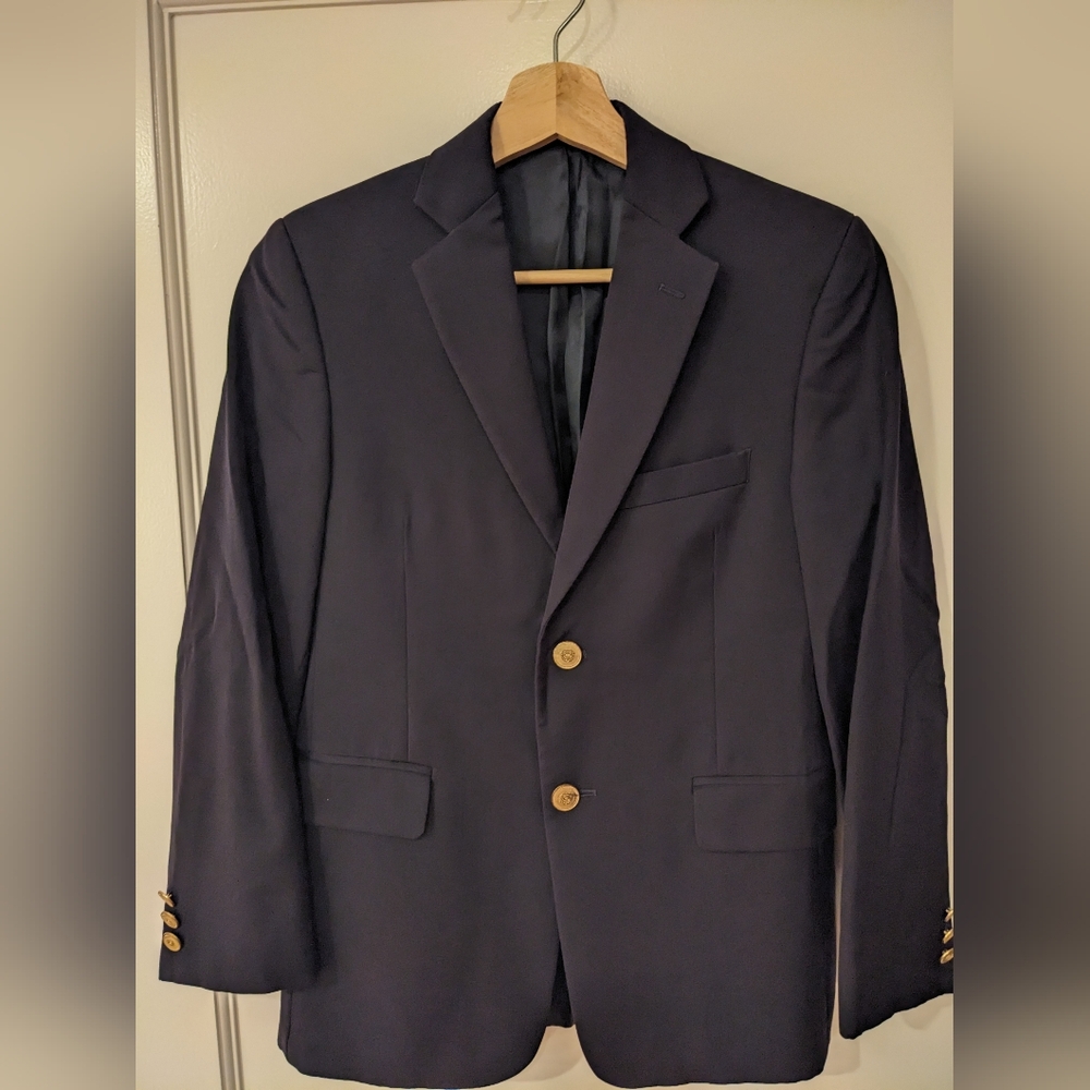 Lord and Taylor boy's wool/polyester 2 button lined jacket